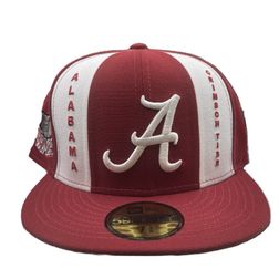 Alabama Crimson Tide Red Pinwheel Grey UV 59FIFTY Fitted Hat