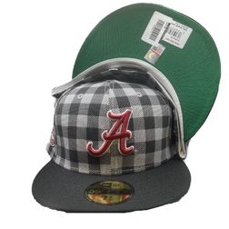 Alabama Crimson Tide Plaid Pro Image Sports Exclusive Green UV 59FIFTY Fitted Hat