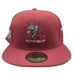 Alabama Crimson Tide Red Pro Image Sports Exclusive Patched Black UV 59FIFTY Fitted Hat