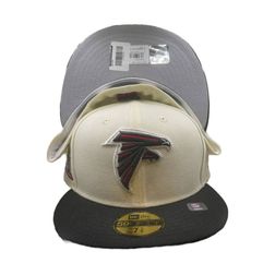 Atlanta Falcons Retro Cream Exclusive Super Bowl 51 Side Patch Grey UV 59FIFTY Fitted Hat