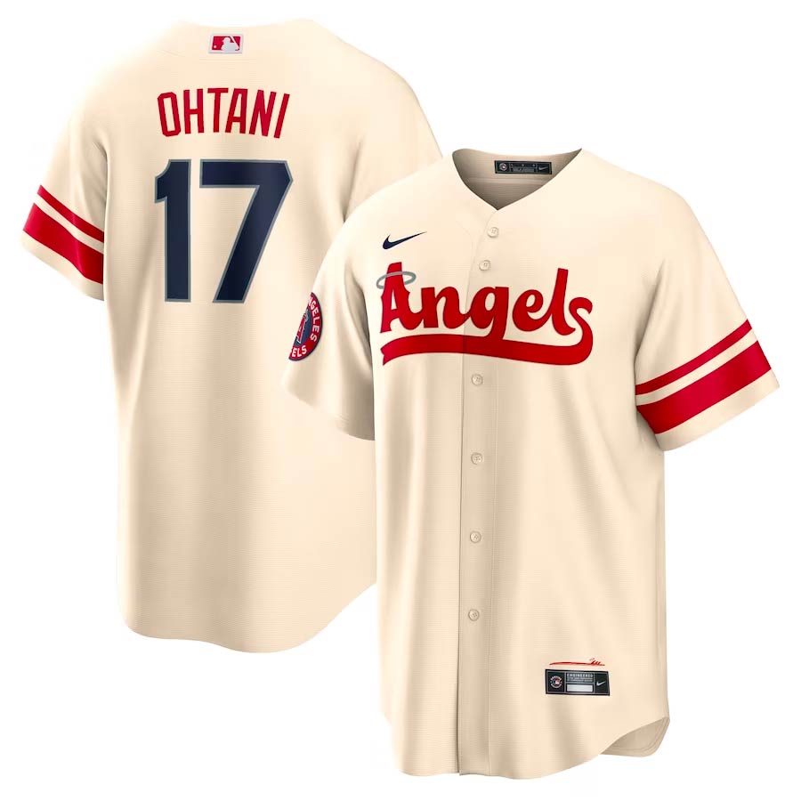 Los Angeles Angels Shohei Ohtani Nike Cream City Connect Player Jersey