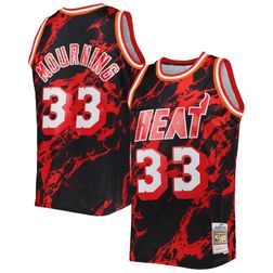 Miami Heat Alonzo Mourning Mitchell & Ness 1996-97 Hardwood Classics Marble Swingman Jersey