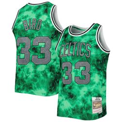 Boston Celtics Larry Bird Mitchell & Ness 1985-86 Hardwood Classics Galaxy Swingman Jersey