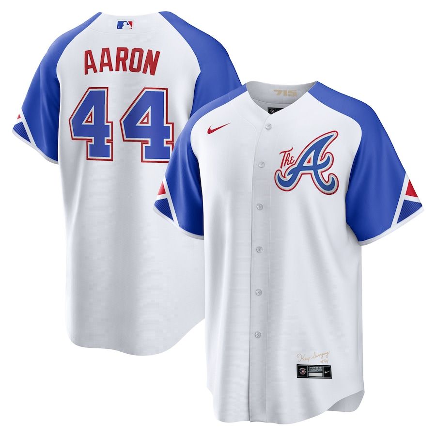 Hank Aaron Atlanta Braves Throwback Jersey