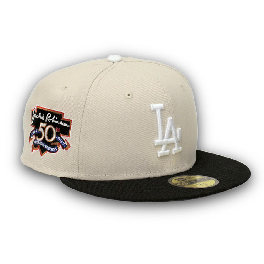 Off White Los Angeles Dodgers Jackie Robinson New Era Fitted Hat