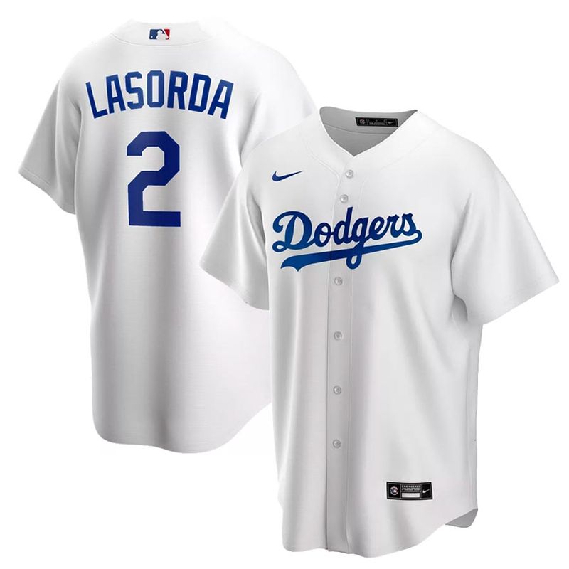 Los Angeles Dodgers Tommy Lasorda White Cooperstown Collection Jersey