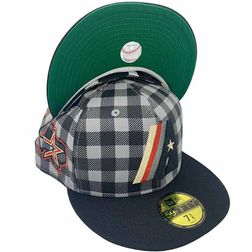 Houston Astros Plaid Pro Image Sports Exclusive Houston Patch Green UV 59FIFTY Fitted Hat