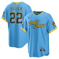 Milwaukee Brewers Christian Yelich Nike Blue City Connect Player Jersey