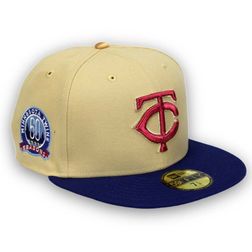 Minnesota Twins Vegas Gold Two Tone Agave Pack 60th Patch Gray UV 59FIFTY Fitted Hat