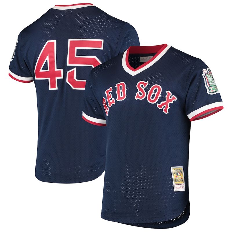 Pedro Martinez Boston Red Sox Mitchell & Ness 1999 Cooperstown Collection  Mesh Batting Practice Jersey - Navy