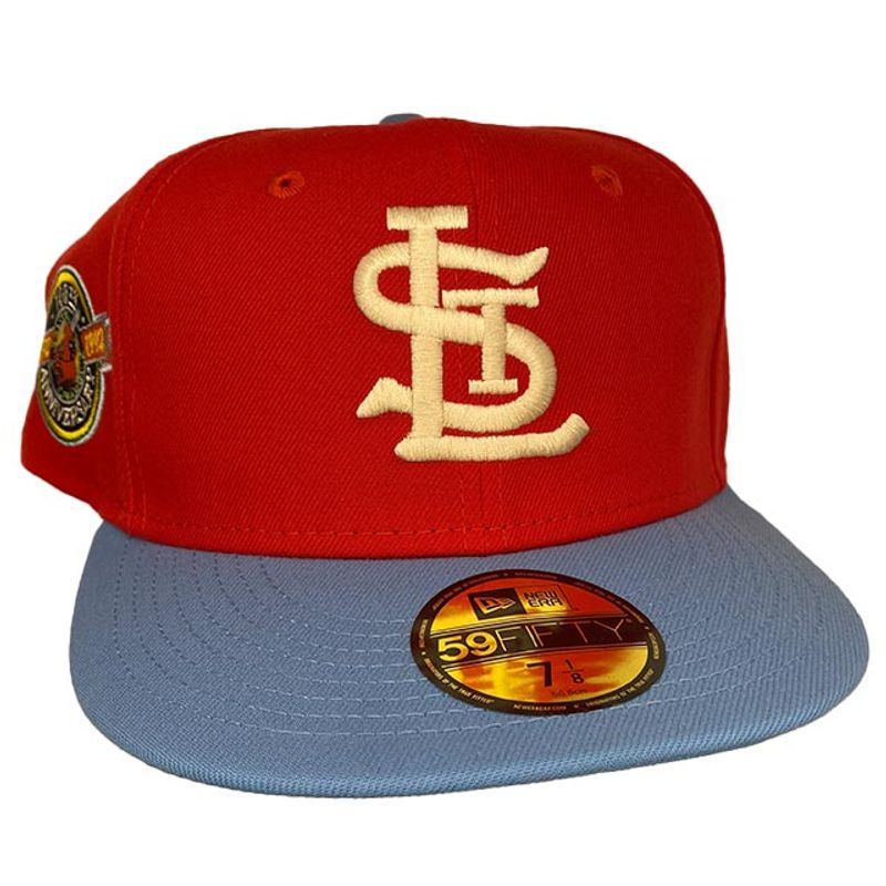 St. Louis Cardinals Blue Realtree Camo Two Tone 100th Anniversary Patch  Gray UV New Era 59FIFTY Fitted Hat