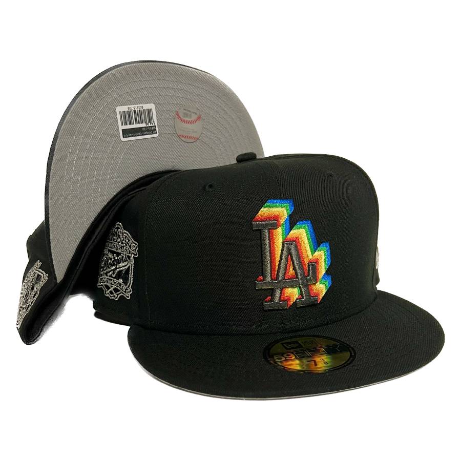 Los Angeles Dodgers Black 40th Anniversary Patch Gray UV 59FIFTY Fitted Hat