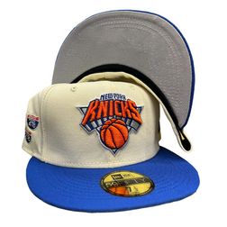 New York Knicks Chrome Interstate Side Patches Gray UV New Era 59FIFTY Fitted Hat