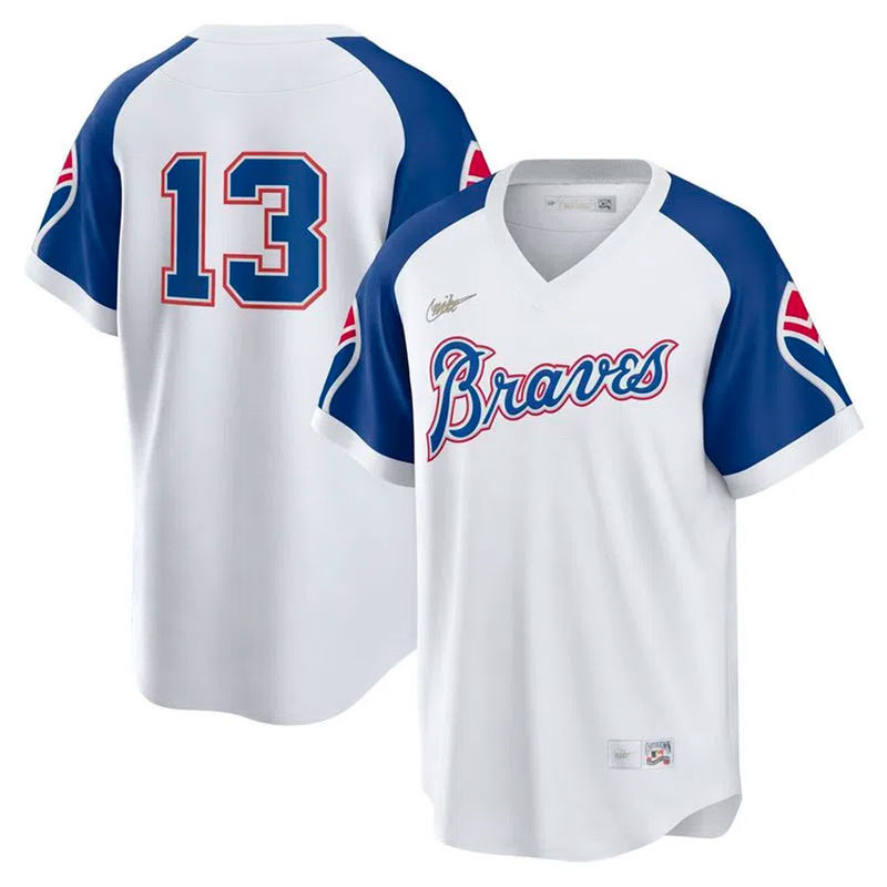 Atlanta Braves Ronald Acuna Jr White Nike Cooperstown Player Jersey