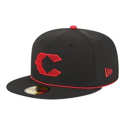 Cincinnati Reds Black 2023 City Connect 59FIFTY Fitted Hat