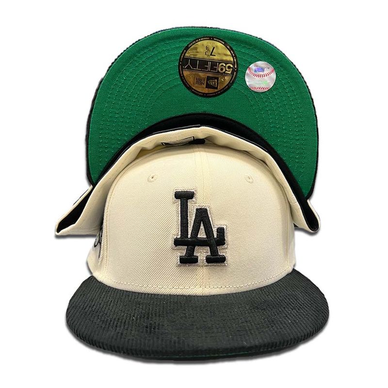 Los Angeles Dodgers Chrome Puck Pack Corduroy Bill 75th WS Patch Green ...