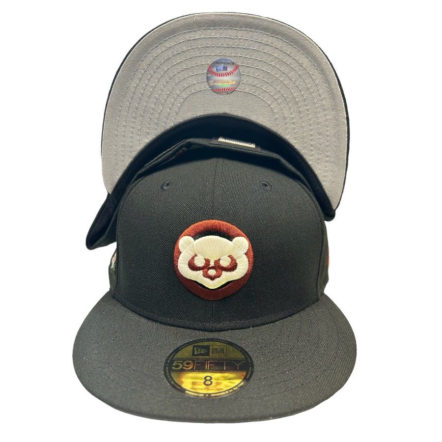 Chicago Cubs New Era Jersey 59FIFTY Fitted Hat - Black