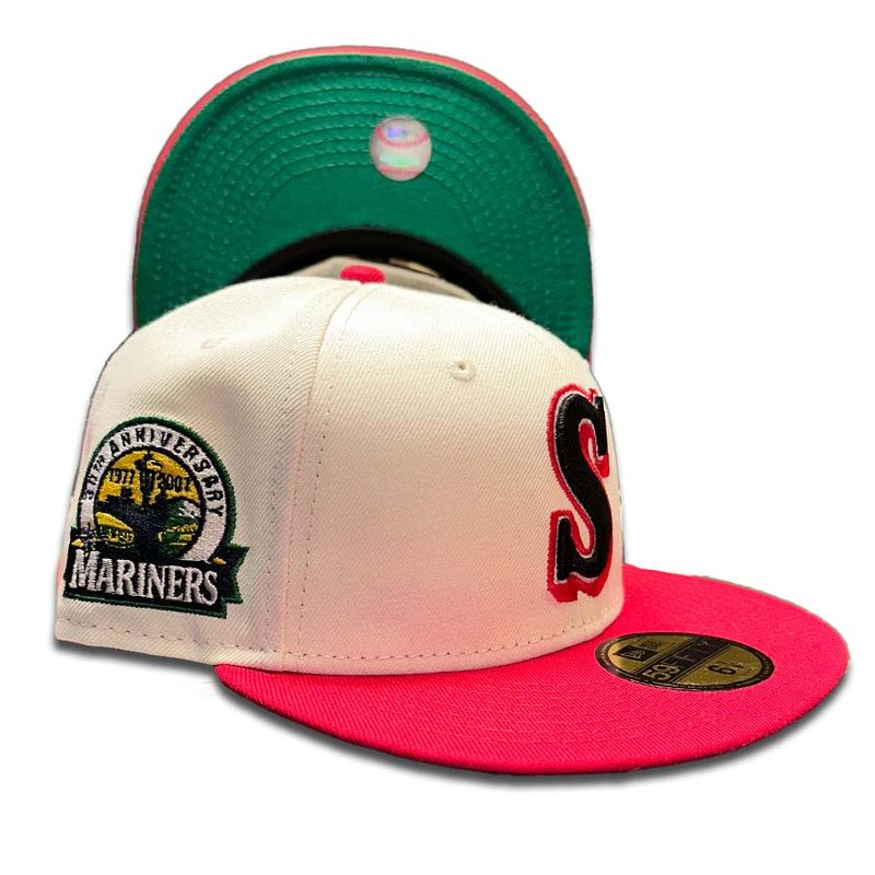 Seattle Mariners Chrome Racecar Pack 30th Patch Green UV 59FIFTY Fitted Hat