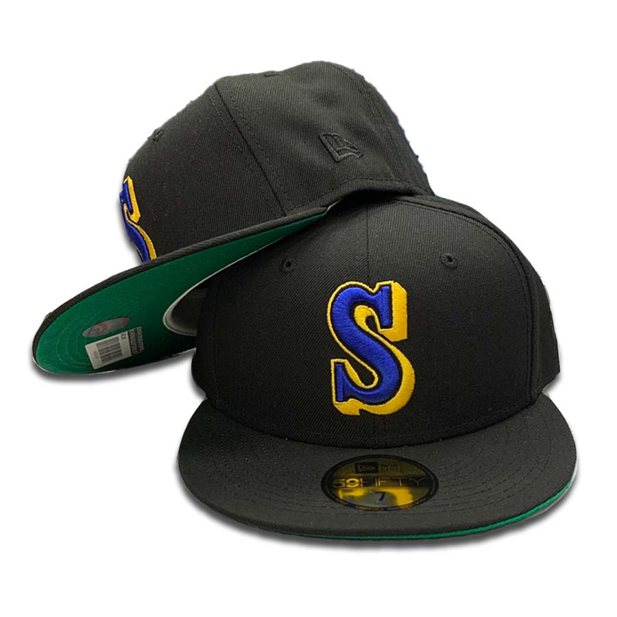 Seattle Mariners New Era Black on Black Dub 59FIFTY Fitted Hat