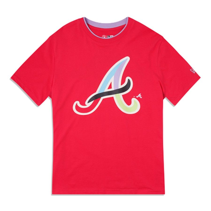 Atlanta Braves Colorpack Pink New Era T-Shirt