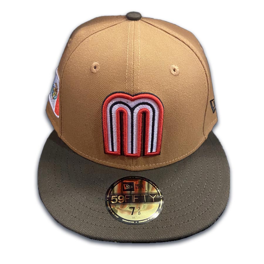 Los Angeles Dodgers Mexico LA Logo Flag Patch Red UV 59FIFTY Fitted Hat