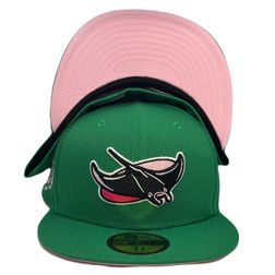 Tampa Bay Rays Green Botanical Pack 1998 Inaugural Season Patch Pink UV 59FIFTY Fitted Hat