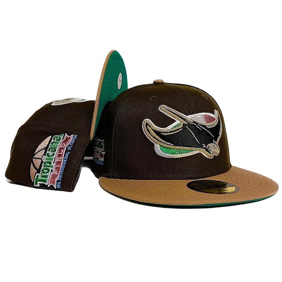 NEW ERA EXCLUSIVE 59FIFTY BROWN TAMPA BAY RAYS W/ TROPICANA FIELD PATC –  shopcapcity