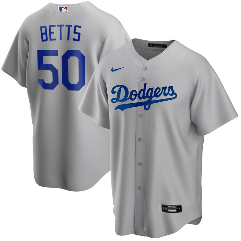 Los Angeles Dodgers Mookie Betts Nike Gray Alternate Jersey