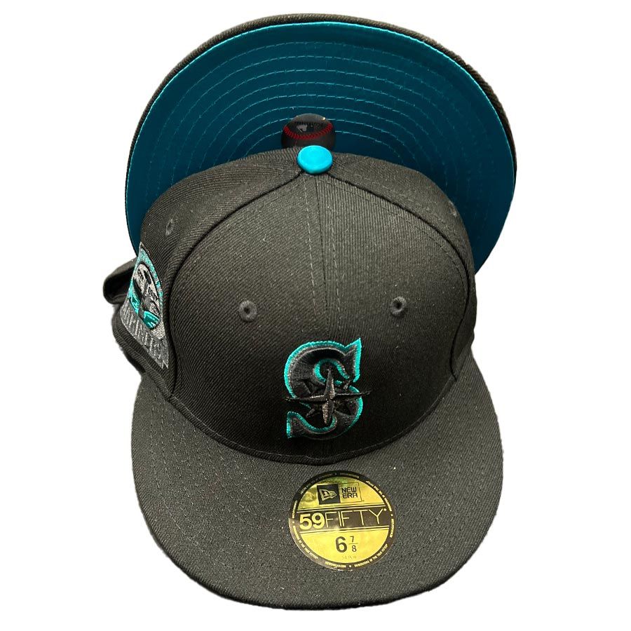 Seattle Mariners Black Pro Image Exclusive 30th Aniv Patch Teal Satin