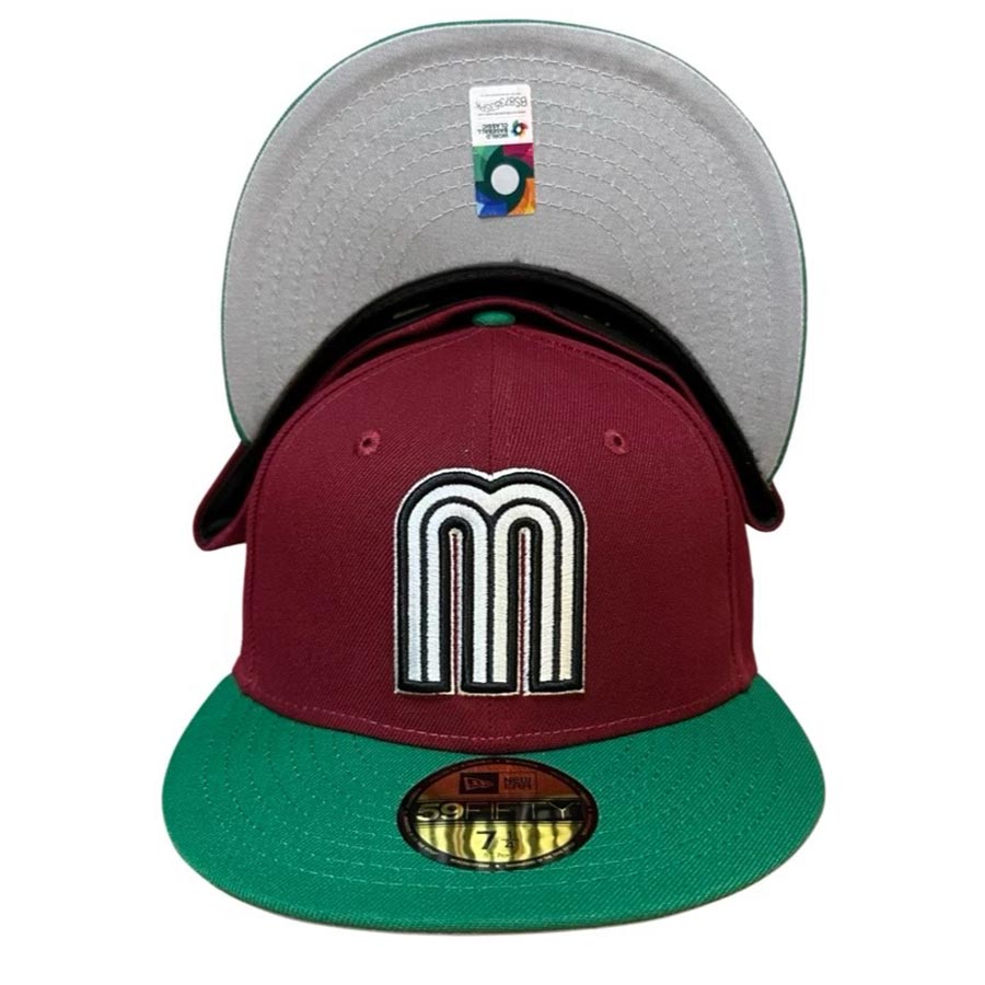 Mexico Maroon Green WBC New Era 59FIFTY Fitted Hat