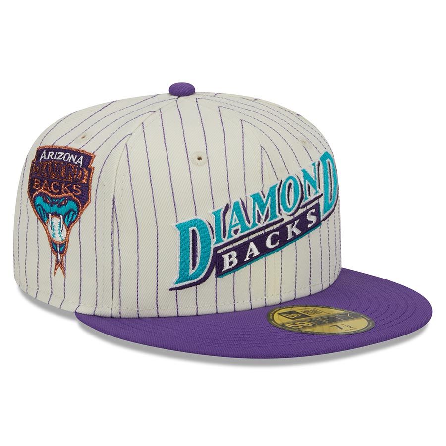 5950 Diamondbacks Chrome White Throwback 