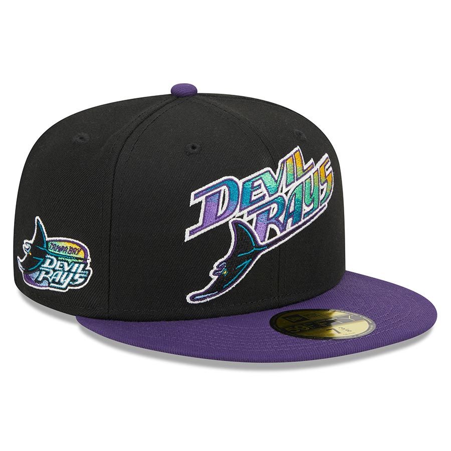 Tampa Bay Devil Rays Black Two Tone Retro Script Green UV