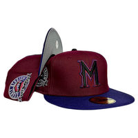 Milwaukee Brewers Cardinal Two Tone County Stadium Patch Gray UV New Era 59FIFTY Fitted Hat