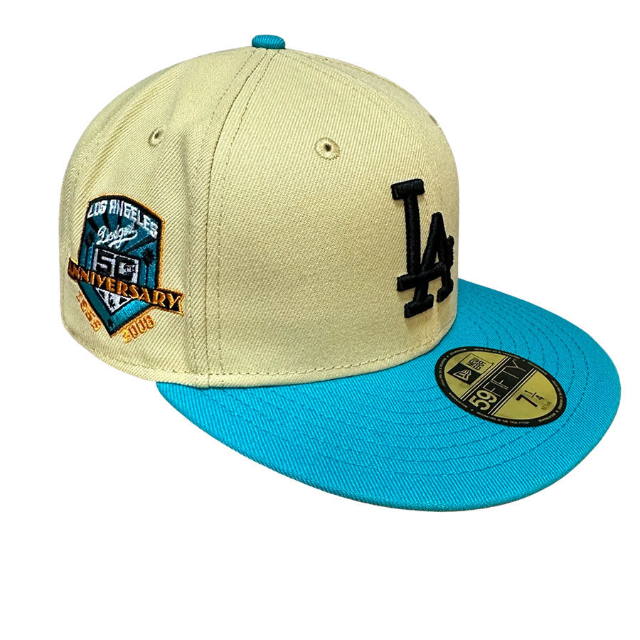 New Era Caps Los Angeles Angels 50th Anniversary 59FIFTY Fitted Hat White/Red/Gold