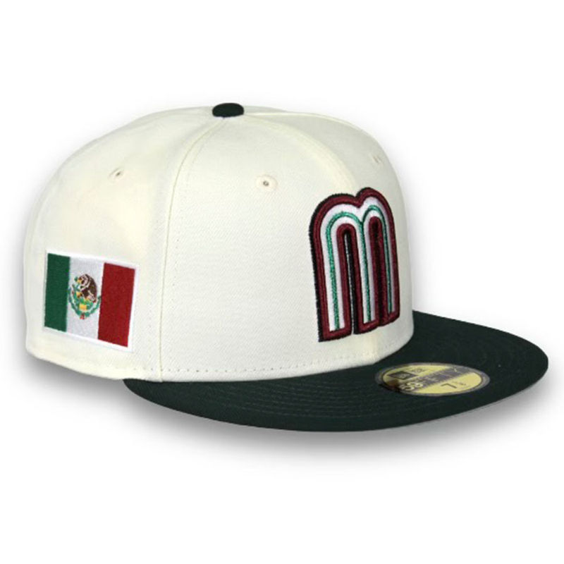 New Era 59FIFTY Mexico Baseball Fitted Hat Black White