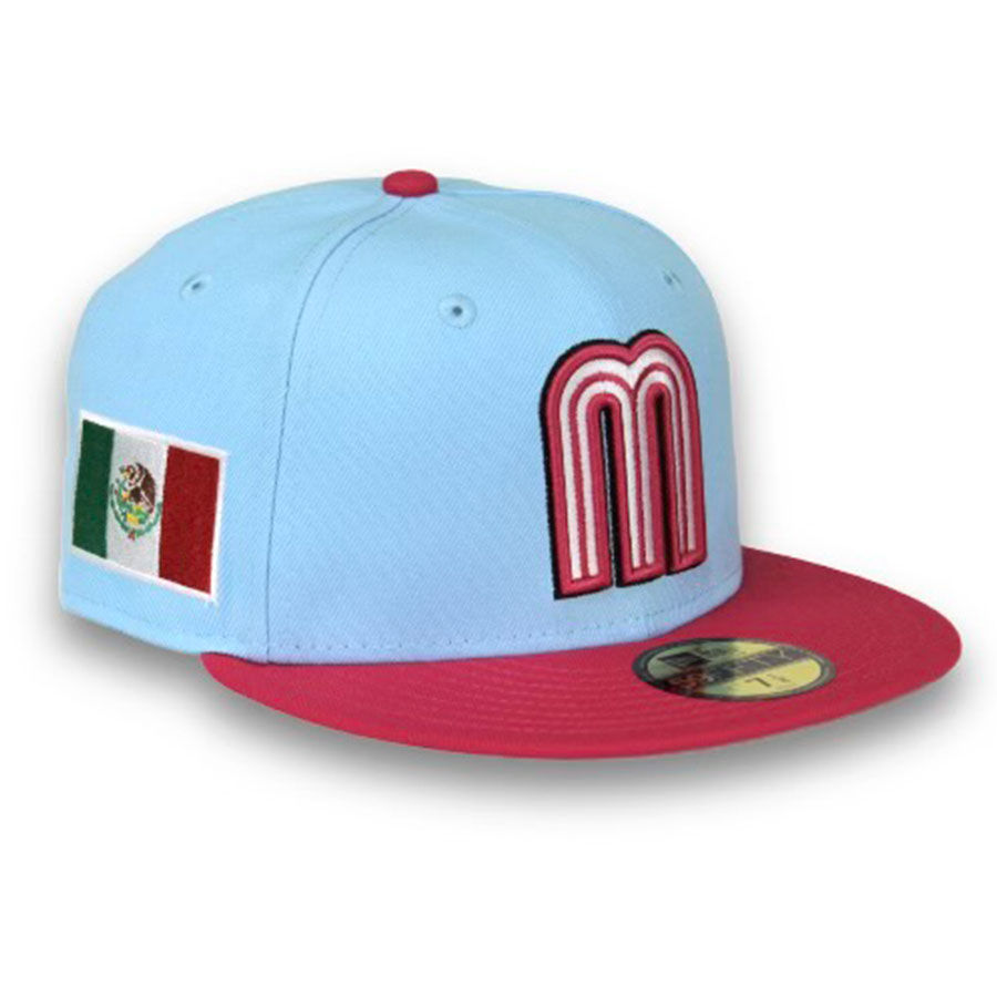 New Era Atlanta Braves 59FIFTY Sky Pink Mens Hat (Blue/Pink)