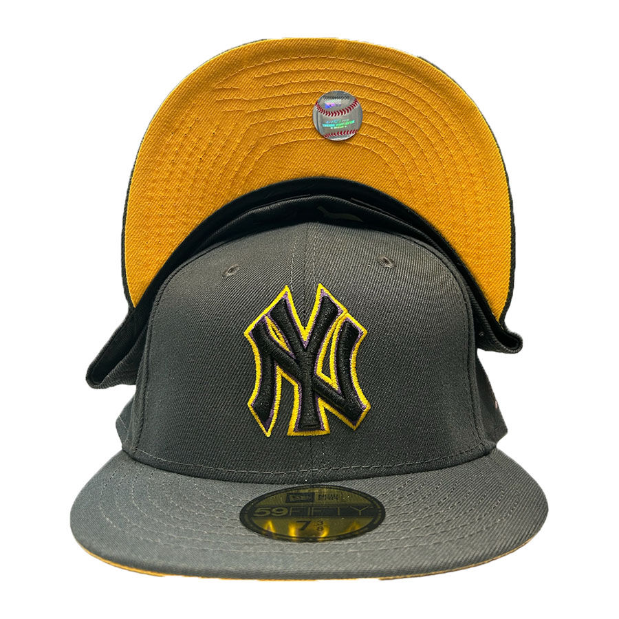 New York Yankees New Era 1996 World Series Red Undervisor 59FIFTY Fitted Hat  - Gray/Black