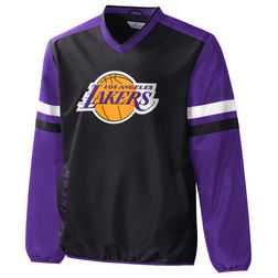 Los Angeles Lakers GIII Batter's Box V-Neck Windbreaker Jacket