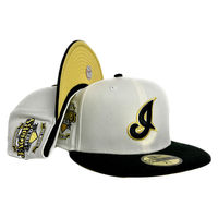 Cleveland Indians Chrome Two Tone Jacobs Field Patch Yellow UV New Era 59FIFTY Fitted Hat