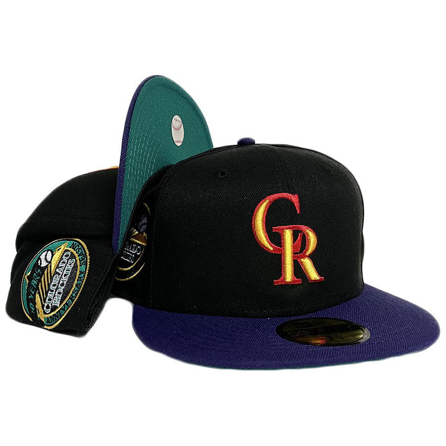 Colorado Rockies Black Two Tone 10th Anniversary Patch Green