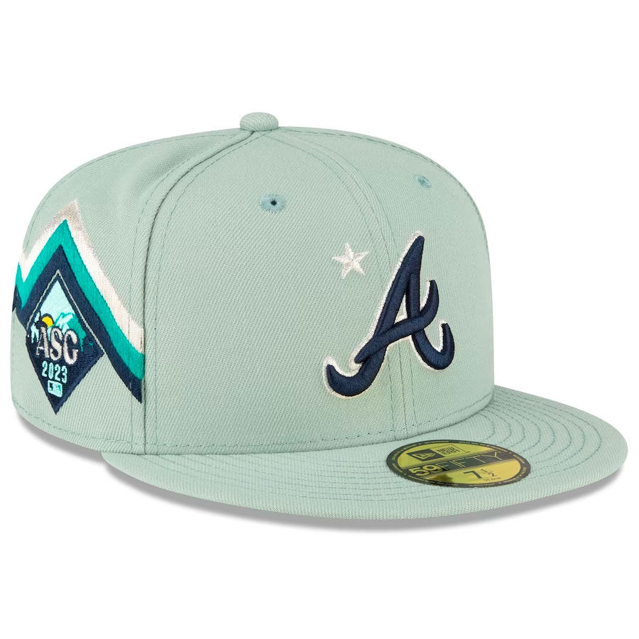New Era Caps Atlanta Braves 59FIFTY Fitted Hat White/Blue