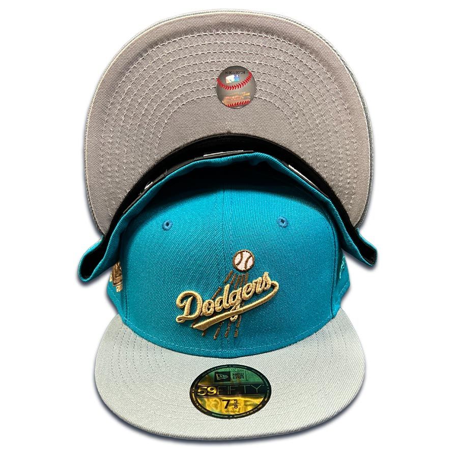 Los Angeles Dodgers Teal Waters Two Tone 50th Patch Gray UV 59FIFTY ...