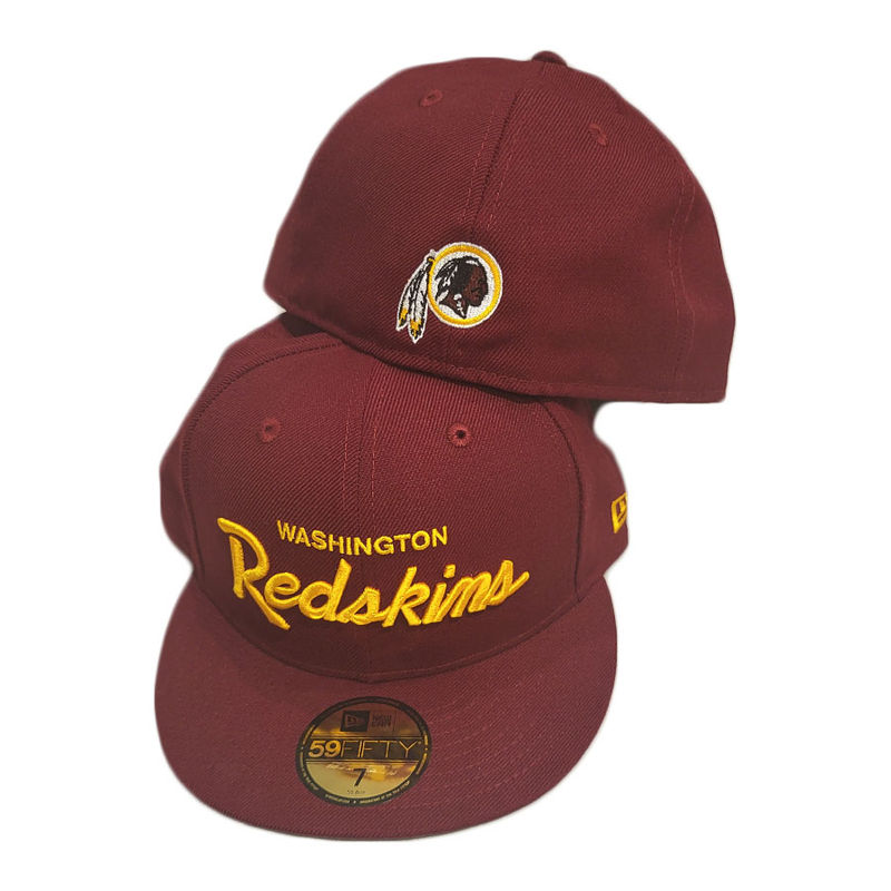 Washington Redskins Burgundy Script Logo New Era 59FIFTY Fitted Hat