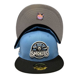 Tennessee Smokies Light Blue Black Two Tone 2012 ASG Patch Gray UV 59FIFTY Fitted Hat