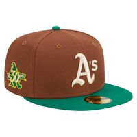 Oakland Athletics Brown Harvest 30th Patch Gray UV 59FIFTY Fitted Hat