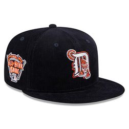 Detroit Tigers Navy Throwback Corduroy 2005 ASG Patch Gray UV 59FIFTY Fitted Hat