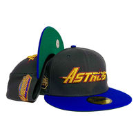 Houston Astros Graphite Two Tone Astrodome Patch Green UV New Era 59FIFTY Fitted Hat