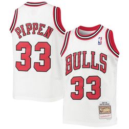 Youth Chicago Bulls Scottie Pippen Mitchell & Ness 1997-98 Hardwood Classics Swingman White Jersey