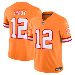 Tampa Bay Buccaneers Tom Brady Throwback Orange Nike Vapor F.U.S.E Limited Jersey