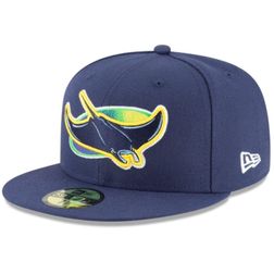 Tampa Bay Rays Navy Alternative Cooperstown New Era 59FIFTY Fitted Hat
